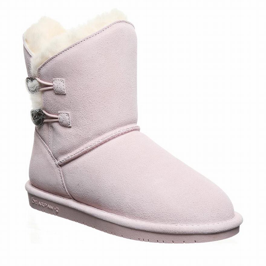 Bearpaw Rosaline Snow Boots UK - Women's Boots Pink ||WEPZIG-517||